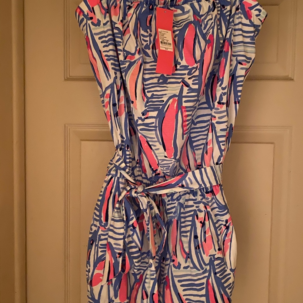 Lilly Pulitzer XL Ritz Romper Red Right Return